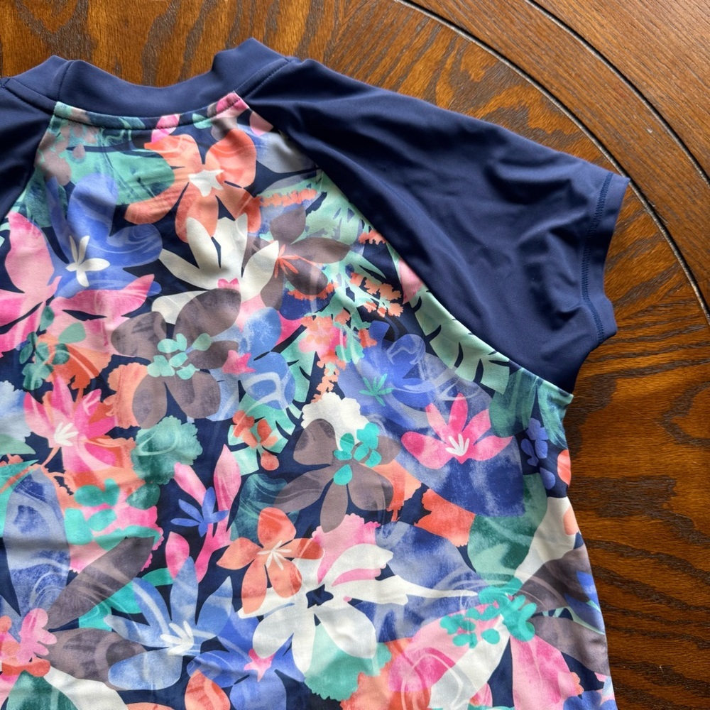 Athleta Blue Rashguard Swim Top - Picture 12 of 13